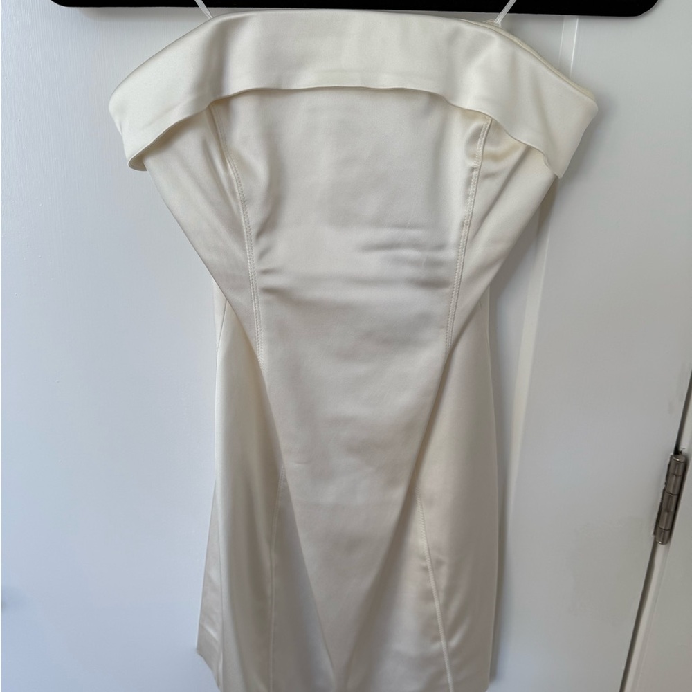 Aritzia Strapless Cream Dress